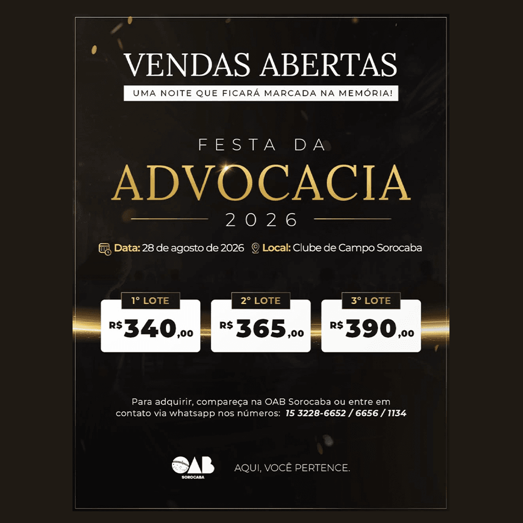 Festa da Advocacia 2026 - 1º LOTE